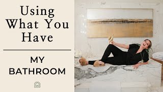 Budget Bathroom Makeover  Using What You Have [upl. by Hainahpez]