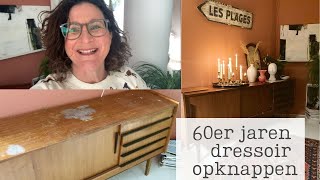 60er jaren dressoir opknappen  Kringloop upcycle  vintage dressoir [upl. by Esened]