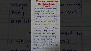 Essay  A Village Tour essay essaywriting educational english education youtubeshorts [upl. by Einiar]