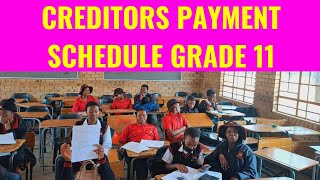 Creditors Payment Schedule Introduction Grade 11 [upl. by Seema]