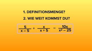 Bruchterme addierensubtrahieren und Definitionsmenge bestimmen Bruchterme Terme mathe [upl. by Carine]