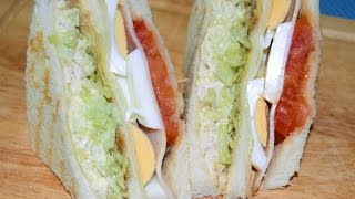 كلوب ساندويش بالدجاجشيف احمد Chicken Club Sandwich [upl. by Merle]