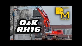 Watch this OampK RH16 unique excavator with telescopic boom for foundation works [upl. by Alverson579]