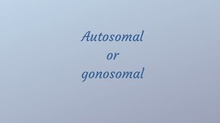 Gonosomal or autosomal [upl. by Enytsirhc]