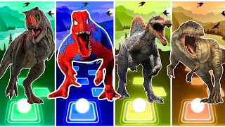 🦕The Indoraptor 🆚 The Carnotaurus 🆚 The Gigantosaurus vs The Spider Dinosaur 🎶Who Will Win🎵 [upl. by Ender]