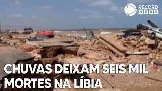 Chuvas deixam seis mil mortes na Líbia [upl. by Robby76]