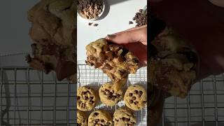 Caramel chocolate chip tahini cookies for when you want a rich cookie in less than a half hour [upl. by Ahsinit]