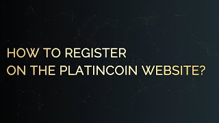 How to register with PLATINCOIN [upl. by Lukin420]