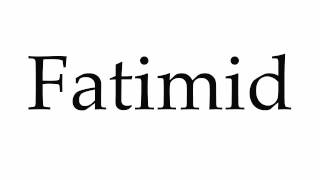 How to Pronounce Fatimid [upl. by Rosati]