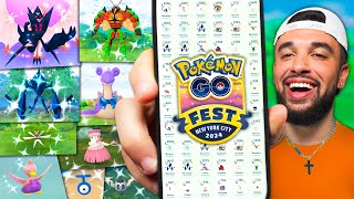 Getting EVERY Shiny at Pokémon GO Fest [upl. by Naasar151]