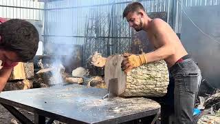 Best carving machine 🪵🪓 Професійний Дровокол Тірекс 💪💪💪 [upl. by Tewell985]