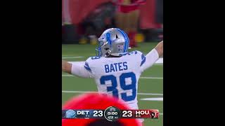 JAKE BATES game winning Field goal Lions vs Texans nfl shorts nfl nflhighlights lions texans [upl. by Yann847]