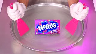 NERDS Ice Cream Rolls  how to make Ice Cream out of Nerds Grape amp Strawberry Candy  ASMR [upl. by Artied]