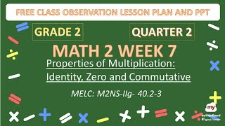 Properties of Multiplication  Math 2 Week 7 Quarter 2  CO lesson with FREE Lesson Plan and PPT [upl. by Craner57]