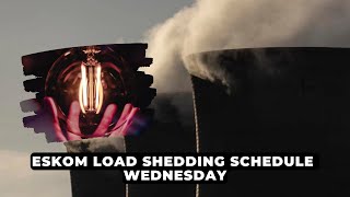 Eskom load shedding schedule – WEDNESDAY  NEWS IN A MINUTE [upl. by Akinal]