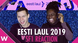 Eesti Laul 2019 Estonia  Semi Final 1 songs REACTION  wiwibloggs [upl. by Anamor]