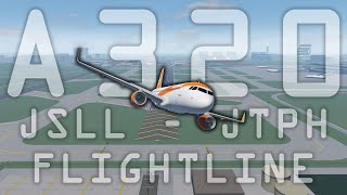 An easyJet to fly  JSLL to JTPH  A320 Full Flight  Roblox Flightline [upl. by Trelu485]