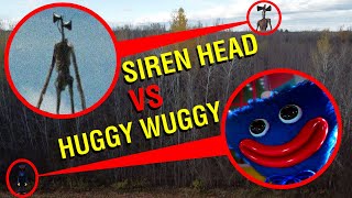 DRONE CATCHES SIREN HEAD amp HUGGY WUGGY FROM POPPY PLAYTIME AT HAUNTED SCREAMING FOREST I SAW THEM [upl. by Lodge]