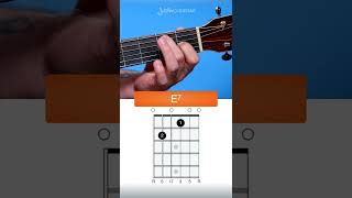 How to play the E7 Chord on Guitar open 7th chord Shorts [upl. by Bartle]