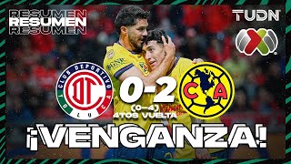 HIGHLIGHTS  Toluca 0 04 2 América  Liga MxAP20244tos de FinalVUELTA  TUDN [upl. by Atinauj]