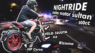 Night Ride MV Dragster 800 Hedon di Bandung [upl. by Novoj]