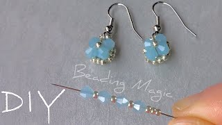 Easy Beaded Earrings Tutorial How to Make Seed Bead Earrings [upl. by Annawot216]