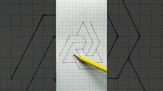 Easy 3D Drawing Trick Using a Pencil And Pen shorts [upl. by Ingraham]