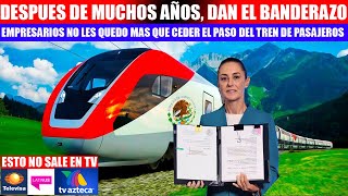 CLAUDIA DOBLEGA A EMPRESARIOS QUE NO QUERIA CEDER ELPASO AL TREN DE PASAJEROS MEXICOQUERETARO [upl. by Jasik322]