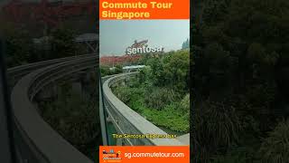 Sentosa Express Monorail from Vivo City to Resorts World Station Universal Studios Singapore [upl. by Rebah]