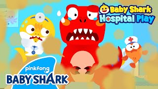 🏥NEW RAWR The Dinosaurs are Sick💨  Baby Shark Doctor  Hospital Play  Baby Shark Official [upl. by Pyle477]