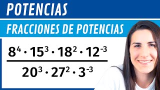 FRACCIÓN de POTENCIAS 🚀 Ejercicios con Potencias 1 [upl. by Hannan]