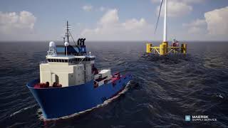 Floating wind turbine installation [upl. by Cissiee429]