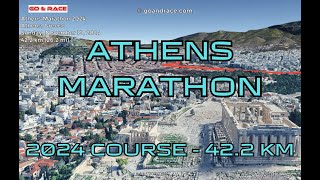 Athens Marathon 2024 fly over the marathon course [upl. by Orson]