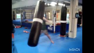 throwback training kickboxing boxing martialarts muaythai coaching mma [upl. by Myrtle]