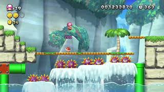 New Super Mario Bros U Deluxe  Sparkling Waters 4  Urchin Shoals All Star Coins Walkthrough [upl. by Audrye]