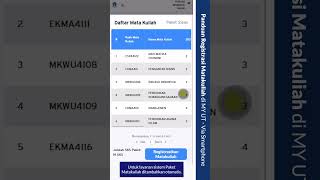 Panduan Registrasi Matakuliah di MyUT via Smartphone [upl. by Lazaro]