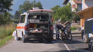 Montlingen SG EBiker stürzt in Kanal [upl. by Halle]