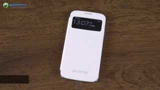 Демонстрация чехлакниги для Samsung Galaxy S4 I9500 SView White [upl. by Adivad]