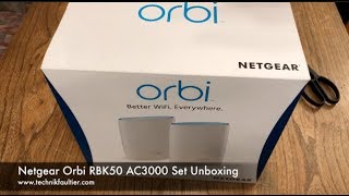 Netgear Orbi RBK50 AC3000 Set Unboxing [upl. by Amsab]