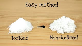 How to make noniodized salt from iodised salt [upl. by Madden]