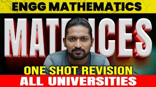 Matrices 🔥  One Shot Revision  Engineering Mathematics engineeringmathematics [upl. by Cliffes870]