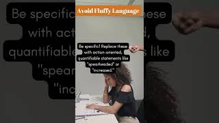 Resume Tip Avoid fluffy language [upl. by Kaenel]