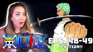 ZORO FINDS A CURSED SWORD FIRST TIME WATCHING ONE PIECE Episodes 48 amp 49 REACTION [upl. by Nadnal]