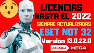 LICENCIA Y SERIALES PARA ESET NOD32 ANTIVIRUS ACTUALIZADO 2021 FULL LICENCE [upl. by Ainitsirk]