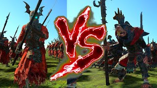 Grave Guard Halberds VS Stormvermin Halberds Total War Warhammer 3 [upl. by Etnauq731]