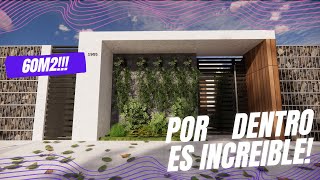 PLANO CASA PEQUEÑA Y MODERNA  60m2  VIVIENDA ECONOMICA Y FUNCIONAL  CASA DE CAMPO  PLANOS GRATIS [upl. by Oiralih]