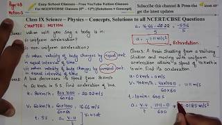 Chapter 8 Motion NCERT Page 103 Exercise Questions Solutions in Hindi  Class 9 Physics Science [upl. by Olia]