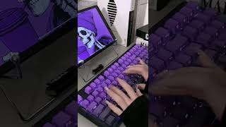 Purple light flashes creating a sense of atmosphere and coolness😎💜🖤🎮⌨️fyp black fypシ [upl. by Jew]