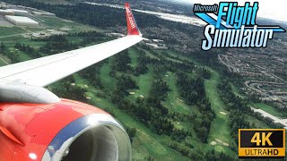 4K Jet2 737700 Takeoff from Birmingham Airport  Microsoft Flight Simulator 2020 [upl. by Ahsennod]