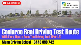 Coolaroo Real Driving Test Route With Easy Tips to Pass The Test Part 2  Manu Driving School [upl. by Caruso]